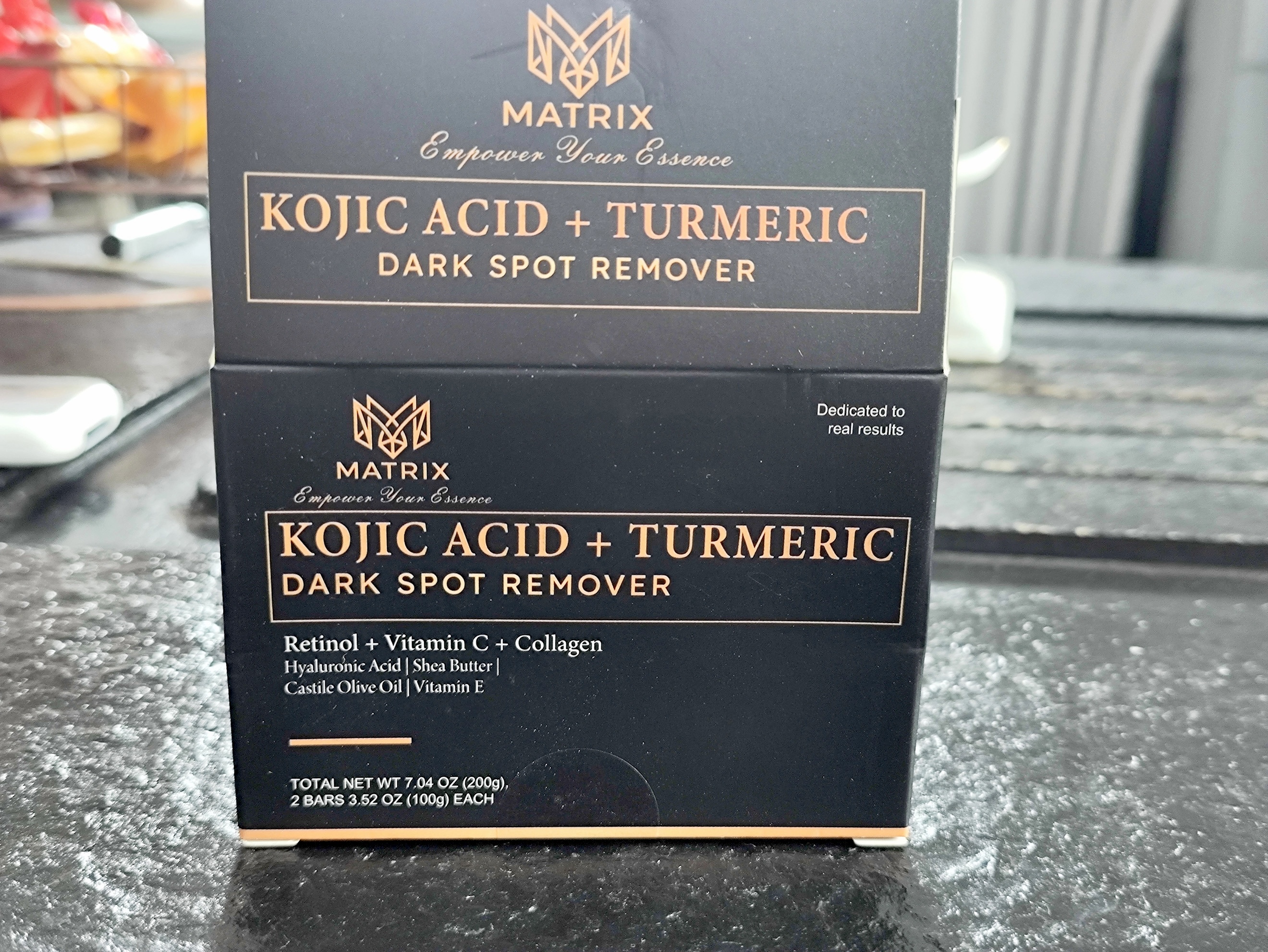 MATRIX turmeric and kojic bar back packaging