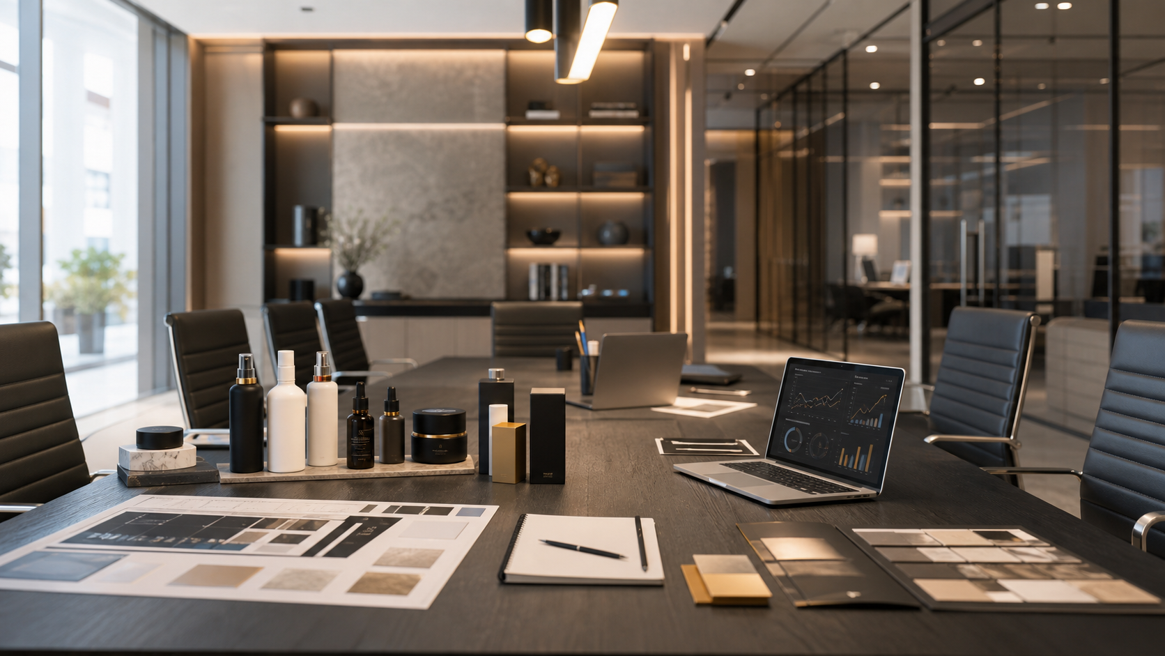 Modern operations office for beauty brand planning